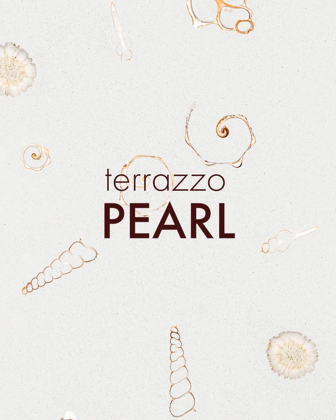 Terrazzo inlaid with mother-of-pearl and shells — PEARL collection.