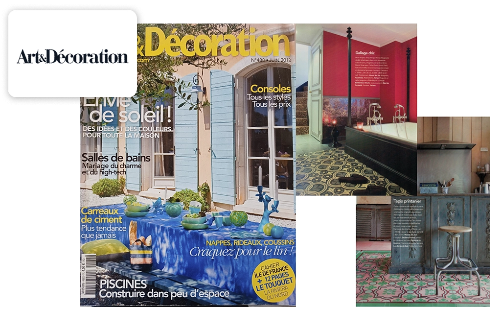 <span class='namePresse'>Art & Décoration</span><span class='paysPresse'> - France</span></br><span class='datePresse'>June 2013</span>