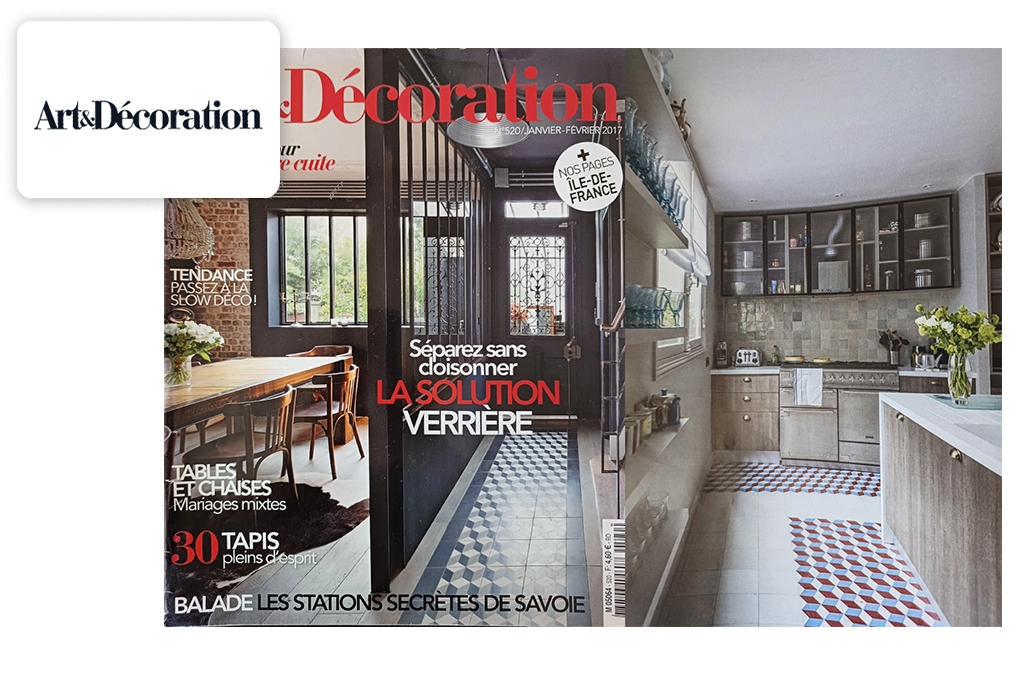 <span class='namePresse'>Art & Décoration</span><span class='paysPresse'> - France</span></br><span class='datePresse'>February 2017</span>