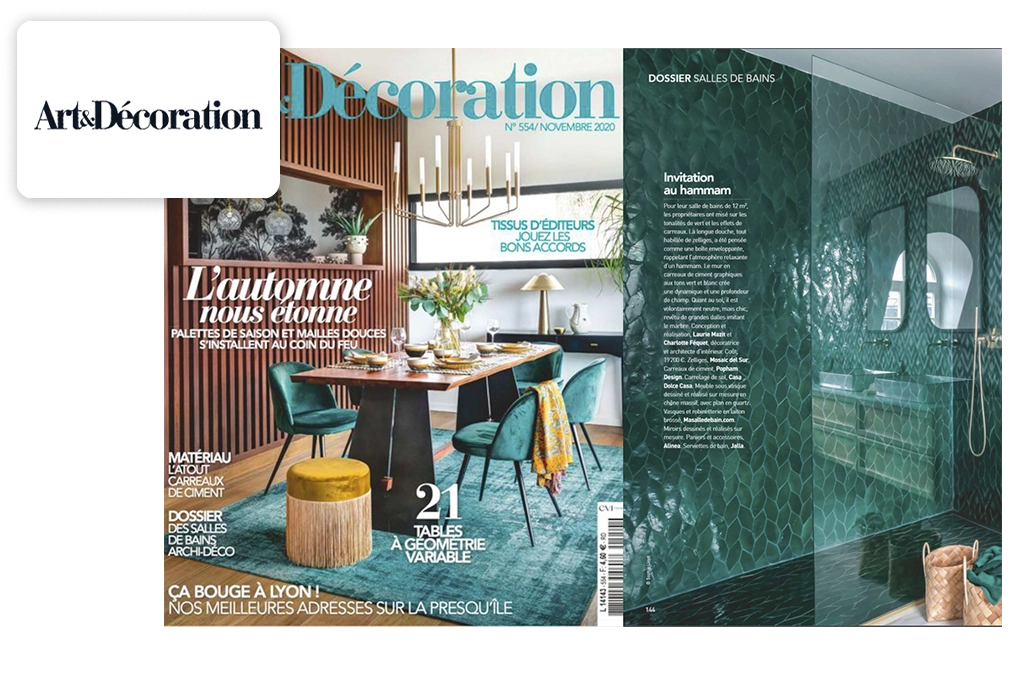 <span class='namePresse'>Art & Décoration</span><span class='paysPresse'> - France</span></br><span class='datePresse'>November 2020</span>